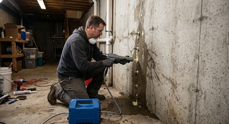 Basement Crack Repair in London, KY