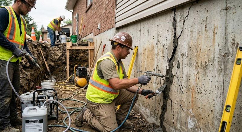 Cracked Foundation Repair in Barbourville, KY