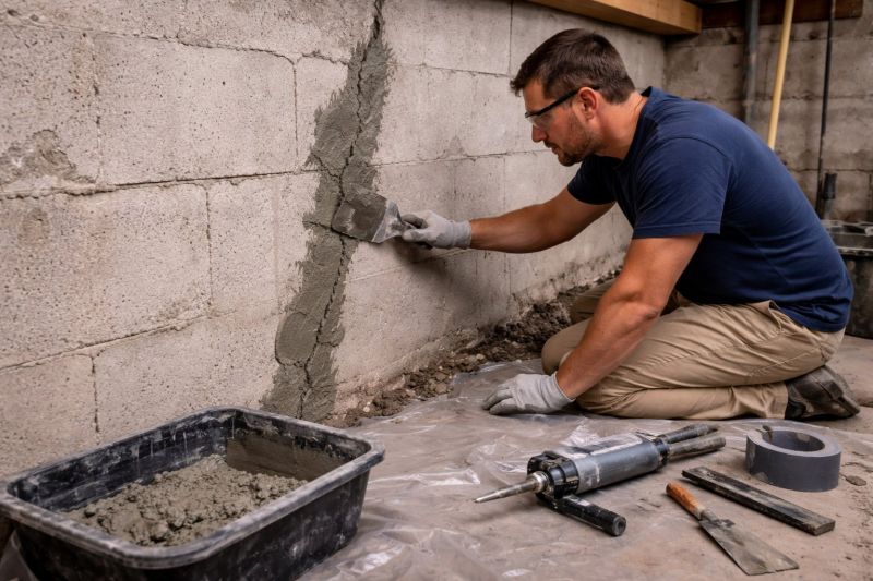 Foundation Crack Repair in London, KY