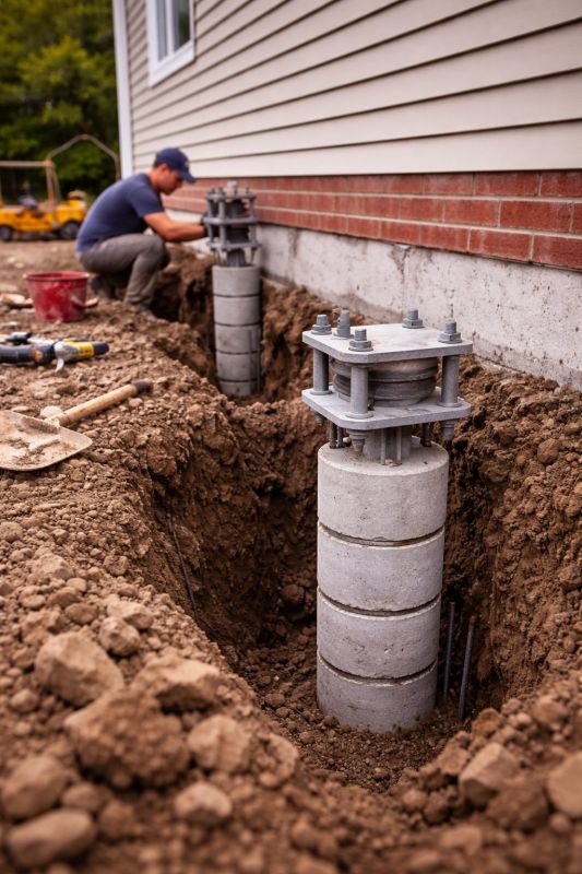 Helical Piers Installation in London, KY