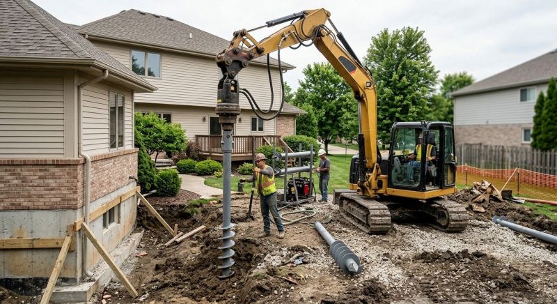Helical Pile Installation in London, KY