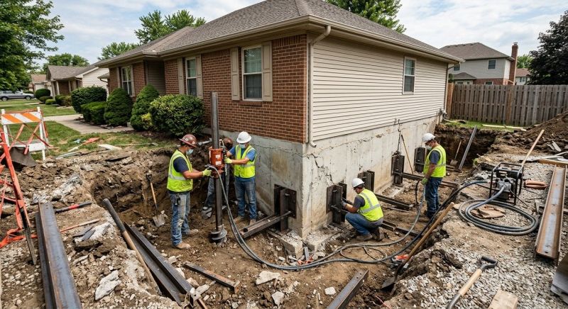 House Foundation Repair in Barbourville, KY