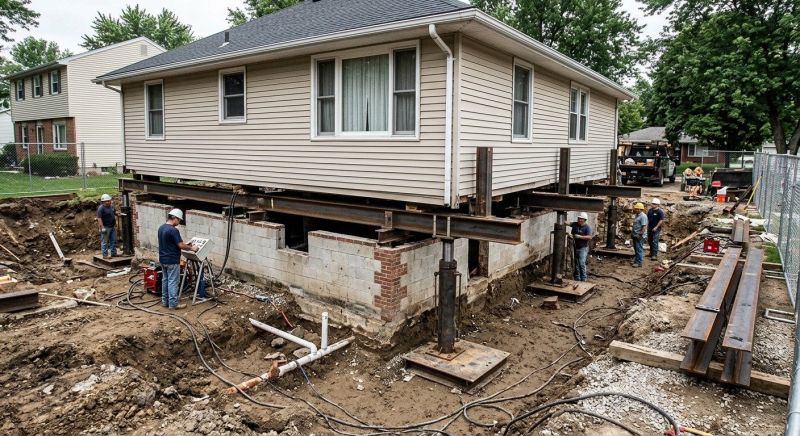 Sinking Foundation Lifting in London, KY
