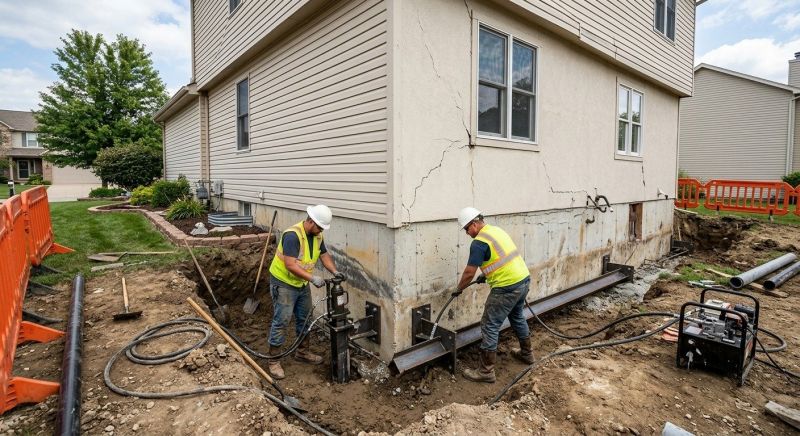 Sinking Foundation Repair in Barbourville, KY